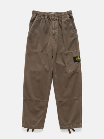 Flat shot of the Stone Island Organic Cotton Patch-Pocket Cargo Trouser Brown