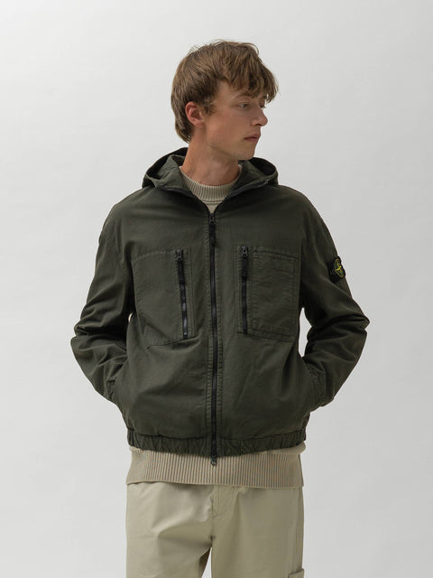 Stone Island Organic Cotton Ripstop Jacket Coal Grey, Jackets