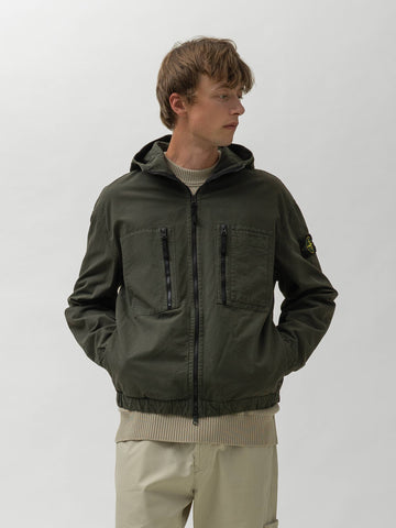 Stone Island Organic Cotton Ripstop Jacket Coal Grey, Jackets
