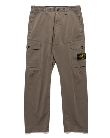 Stone Island Organic Cotton Satin Stretch 2 Pocket Cargo Pant Walnut, Bottoms