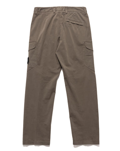 Stone Island Organic Cotton Satin Stretch 2 Pocket Cargo Pant Walnut, Bottoms