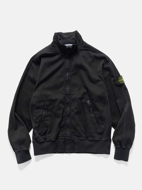 Stone Island Organic Panama Cotton Oversized Track Jacket Black, Track Jackets