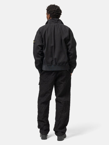 Stone Island Organic Panama Cotton Oversized Track Jacket Black, Track Jackets