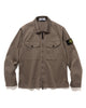 Stone Island Organic Stretch Cotton Satin Overshirt Walnut, Outerwear