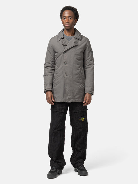 Stone Island Ghost Piece Padded David-TC Pea Coat Dark Grey, Coats