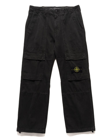 Stone Island Panama Cotton 'OLD' Effect Relaxed Fit Cargo Pants Lead Grey, Bottoms