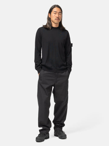 Stone Island Ghost Piece RWS Wool Knit Crewneck Black, Sweatshirts