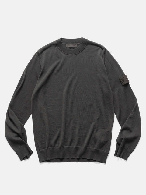 Stone Island Ghost Piece RWS Wool Knit Crewneck Dark Brown, Sweatshirts