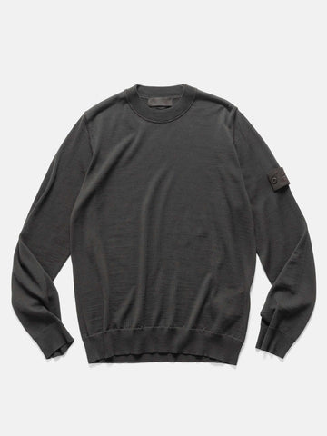 Stone Island Ghost Piece RWS Wool Knit Crewneck Dark Brown, Sweatshirts