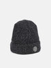 Stone Island Reflective Knit Compass Patch Beanie Black Melange, Beanies