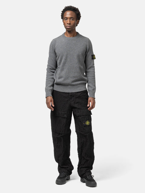 Stone Island Reverse Stitch Lambswool Sweater Melange Cement, Sweaters