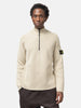 Stone Island Rib RWS Wool Half-Zip Sweater Ivory, Sweaters