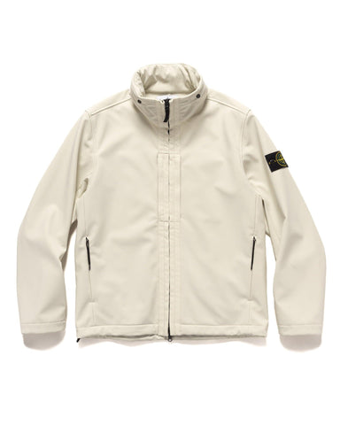 Stone Island Soft Shell-R_E.Dye® Technology Zip Jacket Plaster, Outerwear