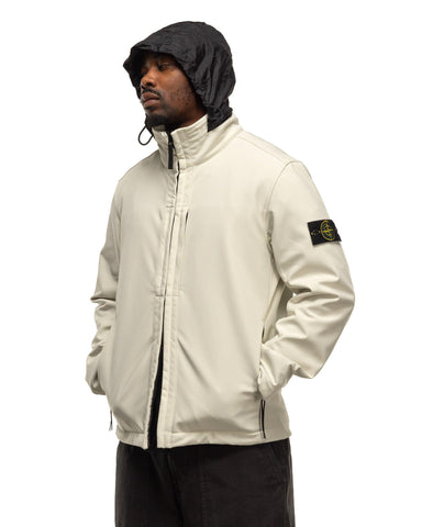 Stone Island Soft Shell-R_E.Dye® Technology Zip Jacket Plaster, Outerwear