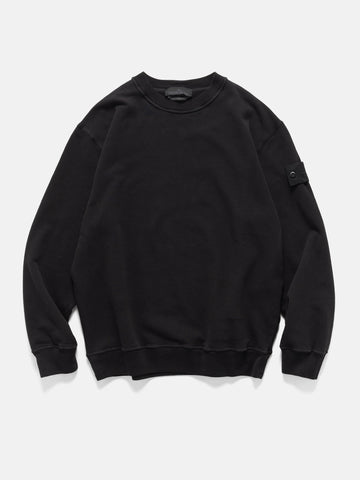 Stone Island Ghost Piece Stretch Cotton Fleece Crewneck Black, Sweatshirts