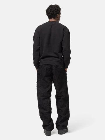 Stone Island Ghost Piece Stretch Cotton Fleece Crewneck Black, Sweatshirts