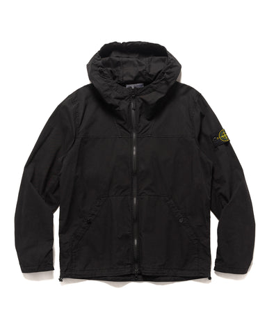 Stone Island Supima® Cotton Twill Stretch-TC Hooded Zip Shirt Black, Outerwear