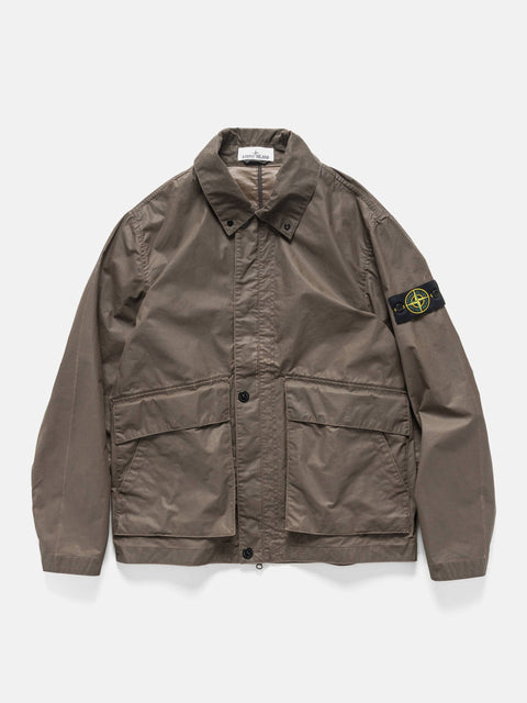 Stone Island Waxed Pigment Cotton Jacket Umber, Jackets