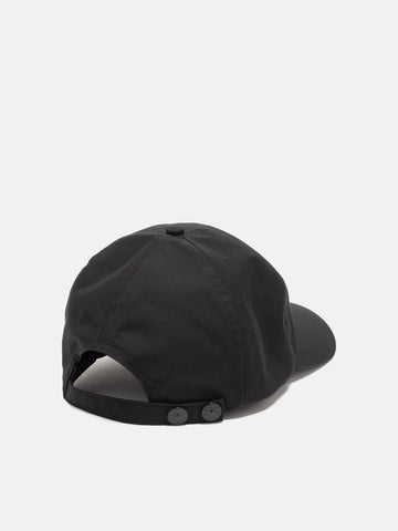 Stone Island Ghost Piece Weatherproof Cotton Canvas Baseball Cap Black, Caps