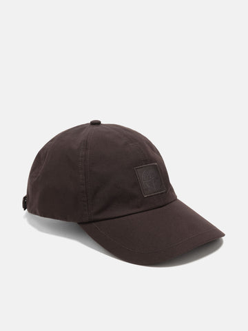 Stone Island Ghost Piece Weatherproof Cotton Canvas Baseball Cap Dark Brown, Caps