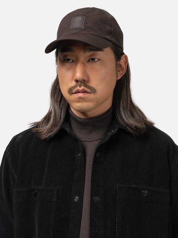 Stone Island Ghost Piece Weatherproof Cotton Canvas Baseball Cap Dark Brown, Caps