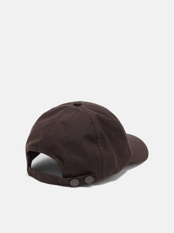 Stone Island Ghost Piece Weatherproof Cotton Canvas Baseball Cap Dark Brown, Caps