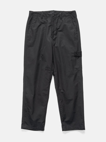 Stone Island Ghost Piece Weatherproof Cotton Canvas Chino Black, Pants