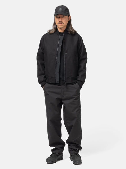Stone Island Ghost Piece Weatherproof Cotton Canvas Chino Black, Pants