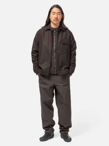 Stone Island Ghost Piece Weatherproof Cotton Canvas Chino Dark Brown, Pants