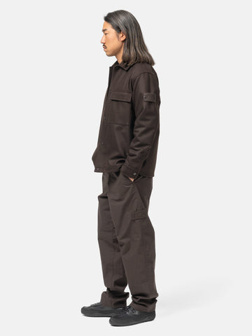 Stone Island Ghost Piece Weatherproof Cotton Canvas Chino Dark Brown, Pants