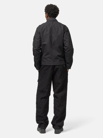 Stone Island Ghost Piece Weatherproof Cotton Canvas Overshirt Black, Overshirts