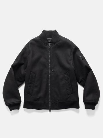 Stone Island Ghost Piece Wind Resistant Wool Bomber Black, Bomber Jackets