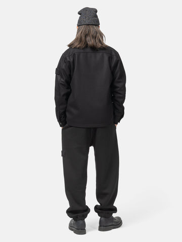 Stone Island Ghost Piece Wool Nylon Chest Pocket Overshirt Black, Overshirts