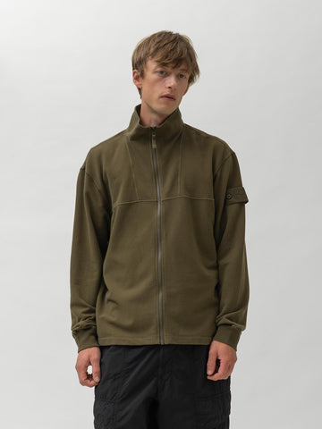 Stone Island Ghost Piece Zip Up Cardigan Military Green, Shirts