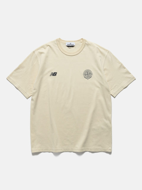 Stone Island x New Balance Cotton T-Shirt Ivory, T-Shirts