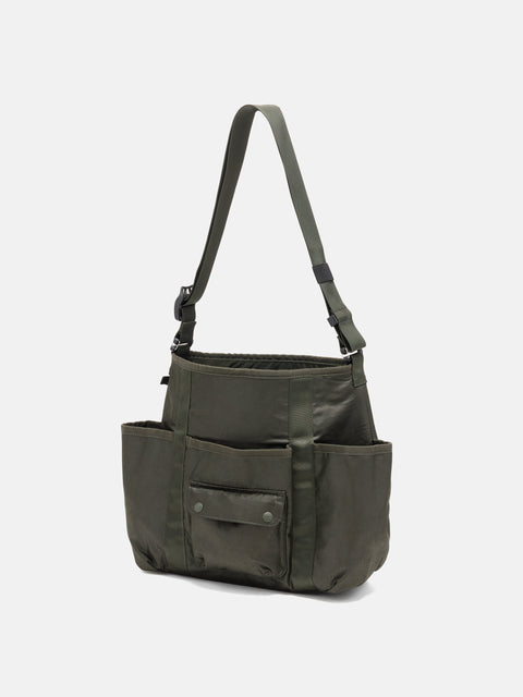 DAIWA Tech Reversible One Shoulder Bag Olive, Shoulder Bags