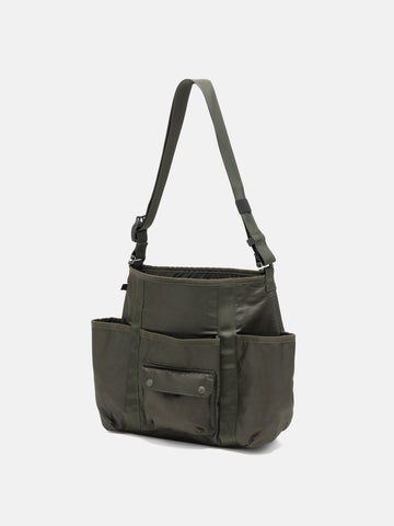 DAIWA Tech Reversible One Shoulder Bag Olive, Shoulder Bags