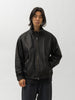 Ulterior Cow Leather Zip Up JKT Black, Leather Jackets