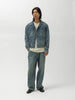 Ulterior Faded Light Denim Short Coverall Faded Blue, Denim Jackets