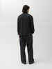 Ulterior Super Fine Wool Cotton CUT-OFF P/O (border Stripe) Black x Charcoal, T-Shirts