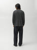 Ulterior W/C Honeycomb HENLEY-NECK Top Charcoal, Henley