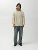 Ulterior W/C Honeycomb HENLEY-NECK Top Ecru, Henley