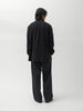 Ulterior Washed Super Fine Wool Viyella Skipper Shirt Top Charcoal, Shirts