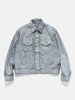 URU Cotton Denim Print Trucker Jacket White, Denim Jackets