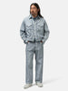 URU Cotton Denim Print Trucker Jacket White, Denim Jackets
