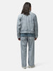 URU Cotton Denim Print Trucker Jacket White, Denim Jackets