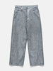 URU Cotton Denim Print Wide Pants White, Jeans