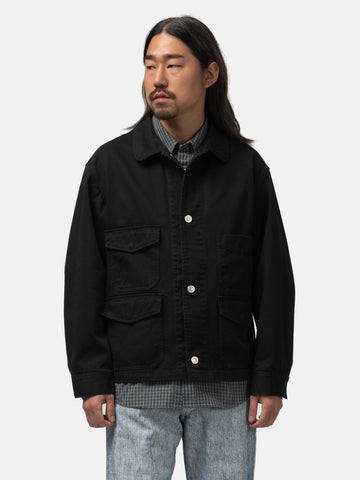 URU Cotton Katsuragi Work Jacket Black, Jackets