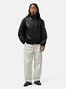 URU Cow Leather Zip Up Blouson Black, Leather Jackets
