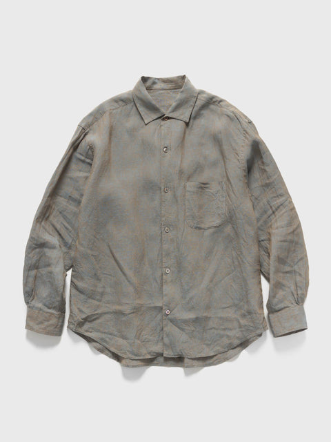 URU Italian Collar L/S Shirts Brown, Shirts